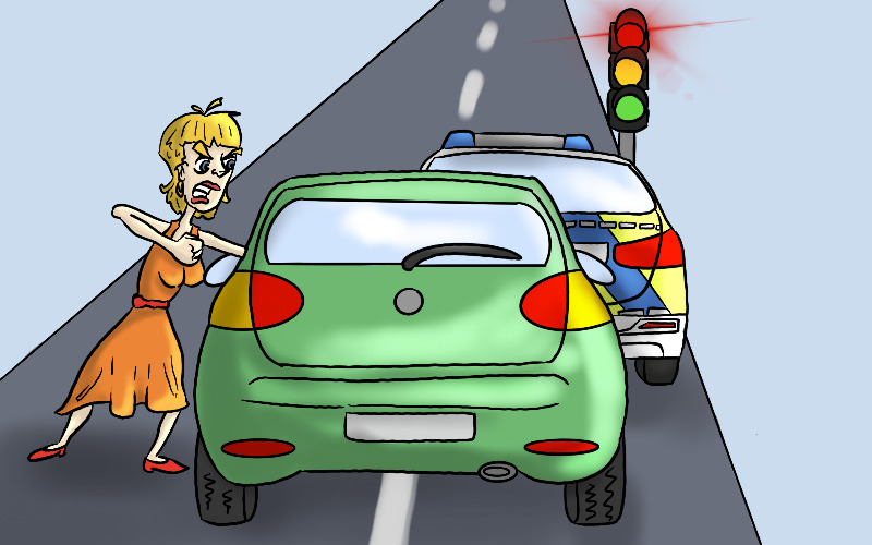 BPOL NRW: Junge Frau steigt an Ampel aus Auto aus und schlägt auf Freund ein - Streifenwagen der Bundespolizei direkt daneben￼ - LKW-News aktuell und informativ