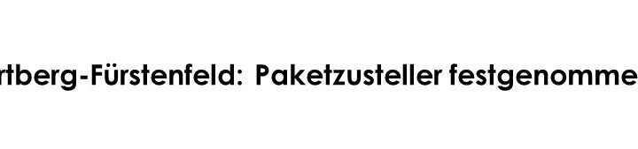 Hartberg-Fürstenfeld: Paketzusteller festgenommen - LKW-News aktuell und informativ