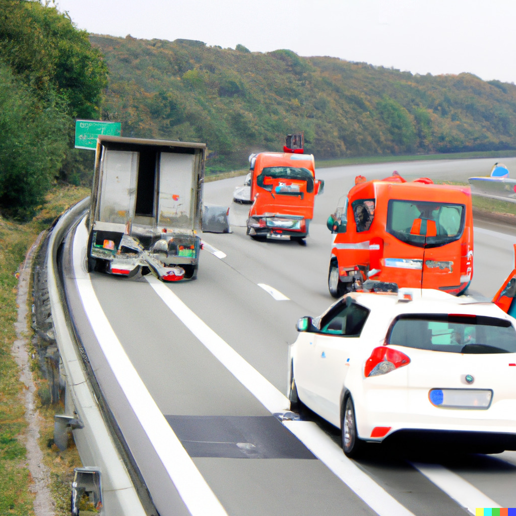 Freiburg (A 861): PKW-Fahrerin streift auf Autobahn geparkten LKW - LKW-News aktuell und informativ