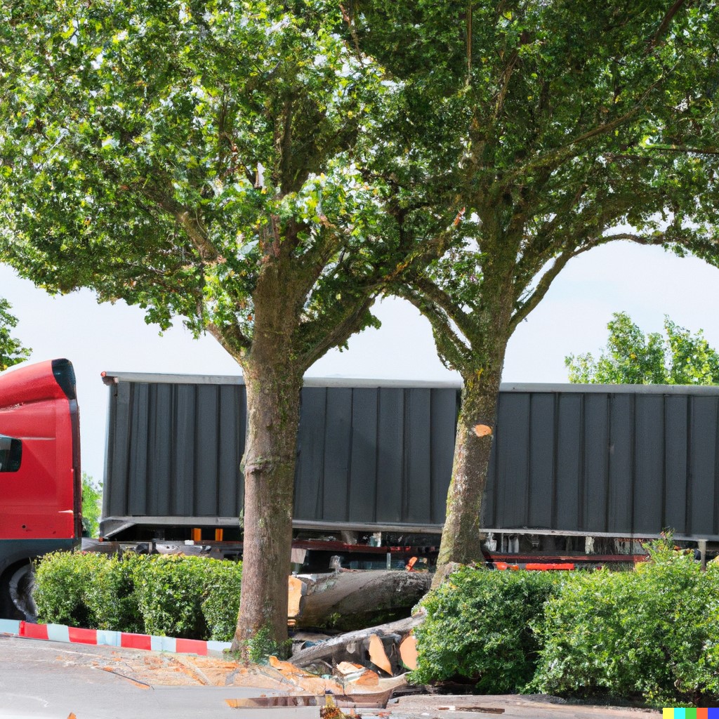 Grefrath: Lkw kommt von der Straße ab und streift einen Baum - LKW-News aktuell und informativ