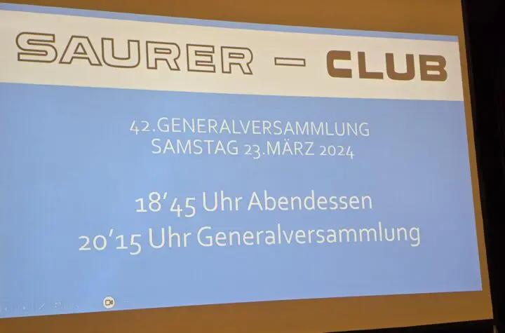 Der "SAUER-CLUB" traff sich zur 42. Generalversammlung - LKW-News aktuell und informativ