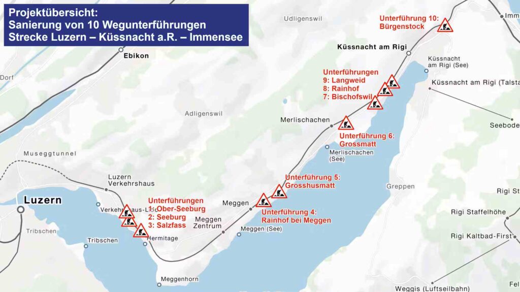 SBB: Luzern–Küssnacht–Immensee: Zehn historische Wegunterführungen werden saniert - LKW-News aktuell und informativ 1